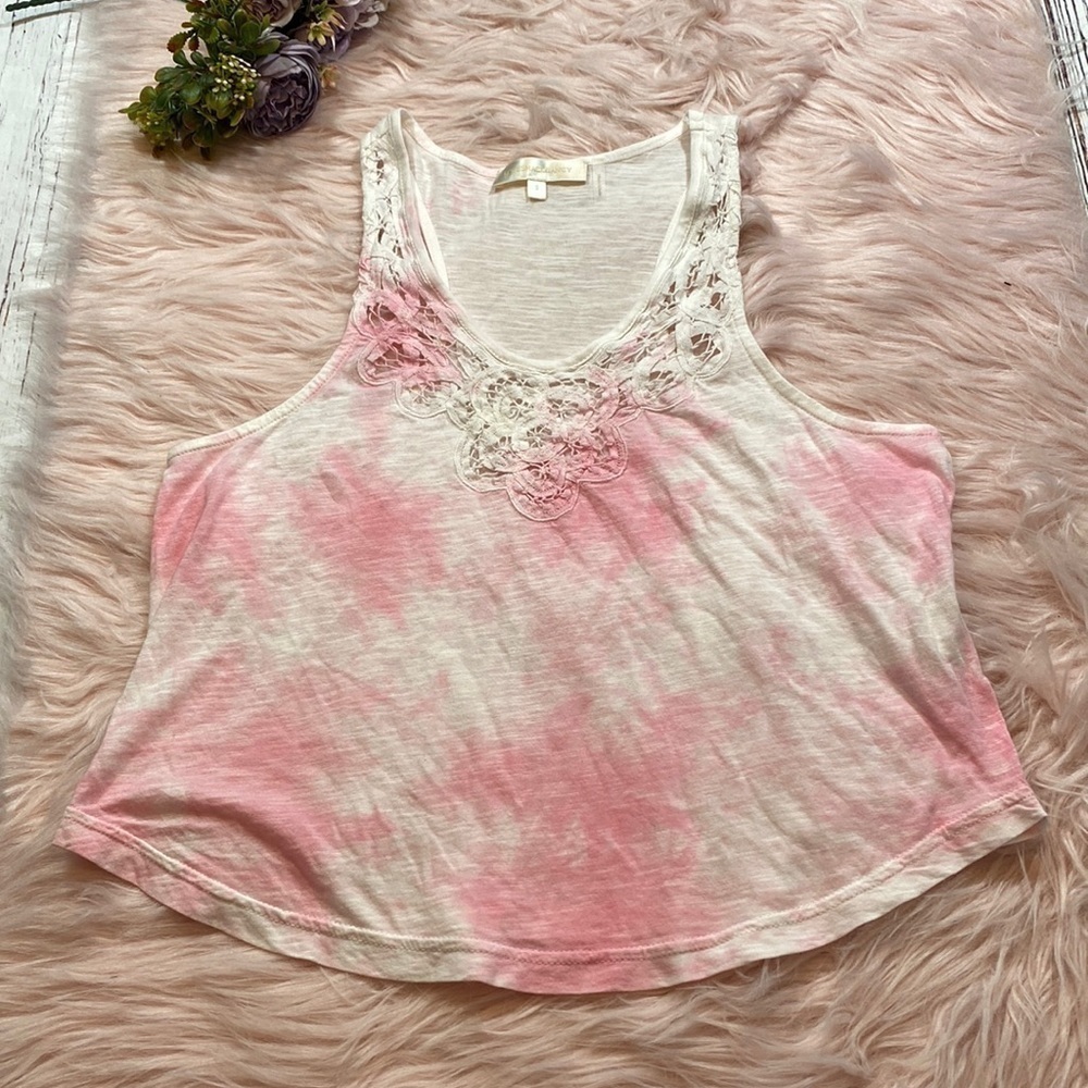 LoveShackFancy Fornina Tank in Pink Tye Dye sz S - Picture 2 of 11